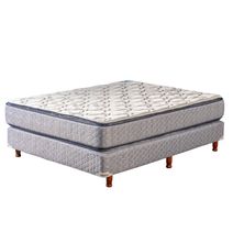 Conjunto Sommier 2 Plazas Suavegom Merit Con Pillow Espuma