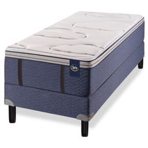 Conjunto Sommier 1 Plaza Serta Pensilvania Resortes